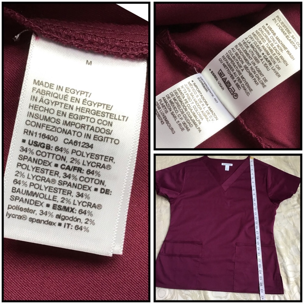 Amazon Essentials Quick Dry Stretch Scrub Top M - image 6